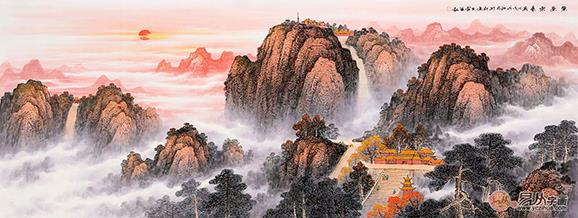 山東美協(xié)會(huì)員王寧筆下的泰山畫(huà)風(fēng)水布局安排揭秘