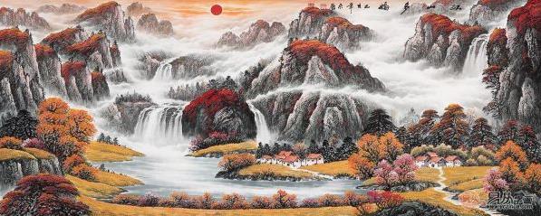 辦公室適合掛什么畫,山水畫旺風(fēng)水升格調(diào)