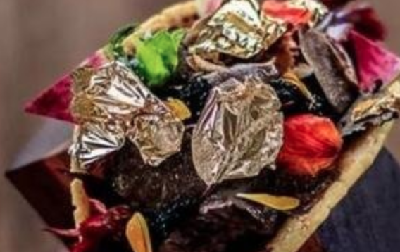世界上最貴的墨西哥卷 包含24k金箔(25000美元)