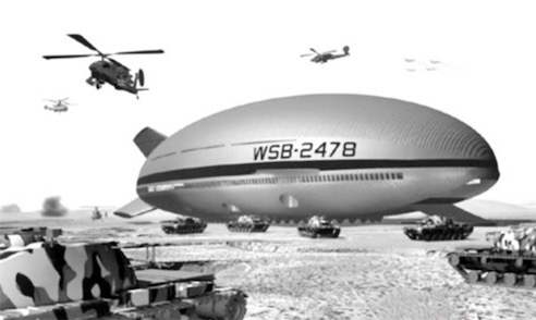最早的軍用飛艇 在1891年制造 總長128米 直徑11.58米