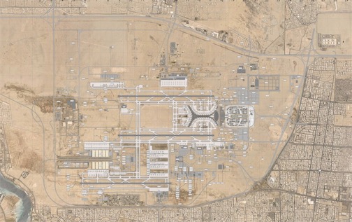 最大的航空港 吉達航空港占地面積廣達103平方千米