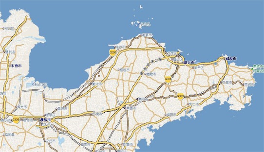 中國最大的沙島 山東半島總面積為7.3萬平方千米