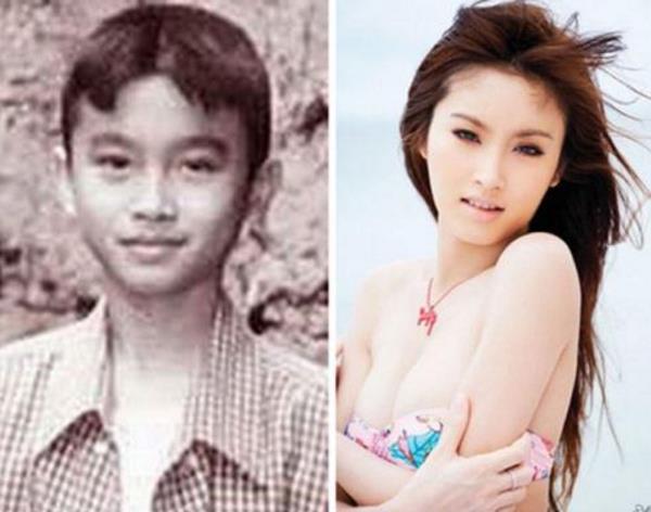 人妖變性前后對比照