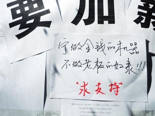 妙齡女郎當眾脫衣舉起“要加薪”的牌子，碉堡了，對面寫字樓女白領脫光求老板加薪